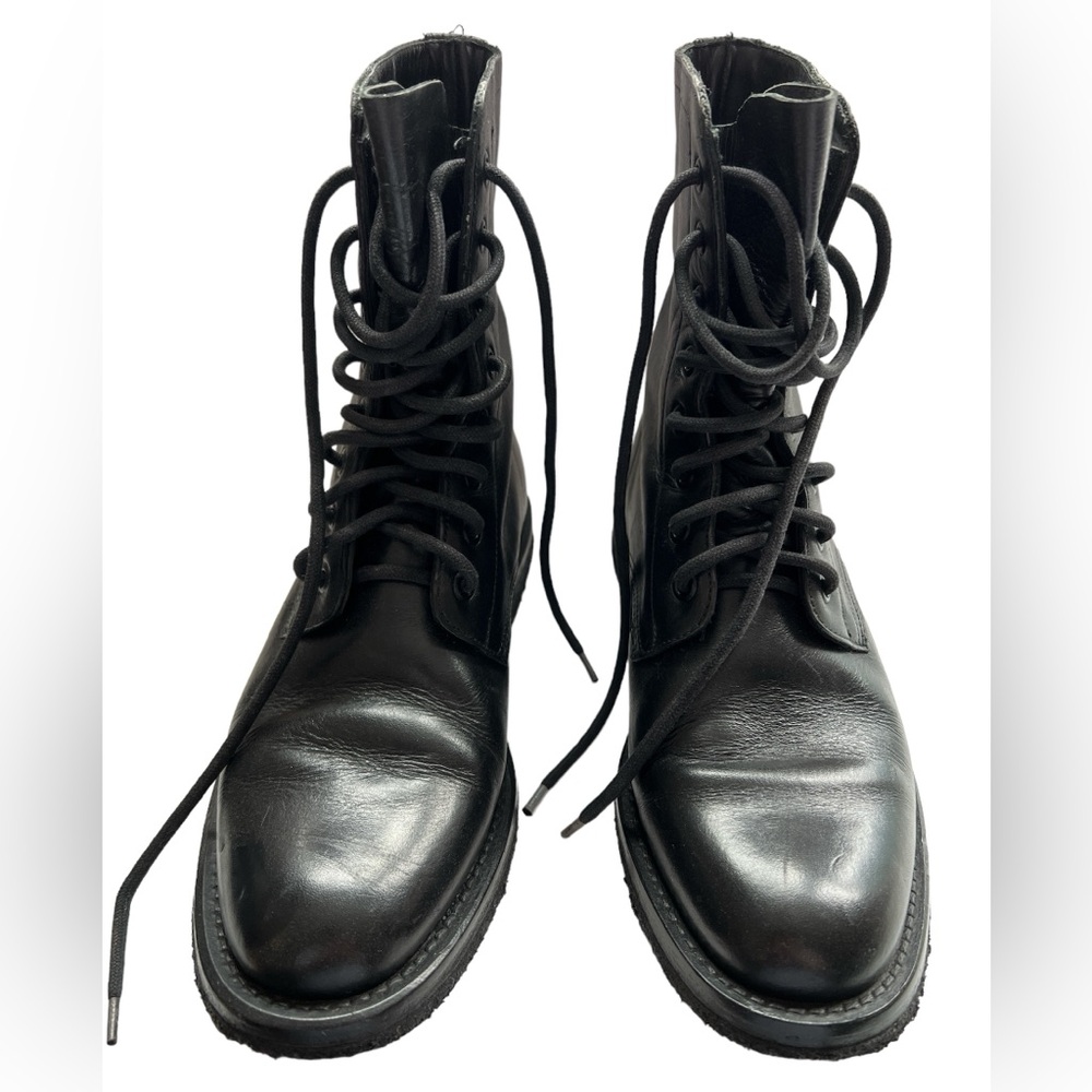 Saint Laurent Lace-Up 35mm Leather Boots